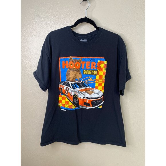 Hooters Racing Team NASCAR Hendrick Motorsports XL Black Graphic T-Shirt - Picture 2 of 5